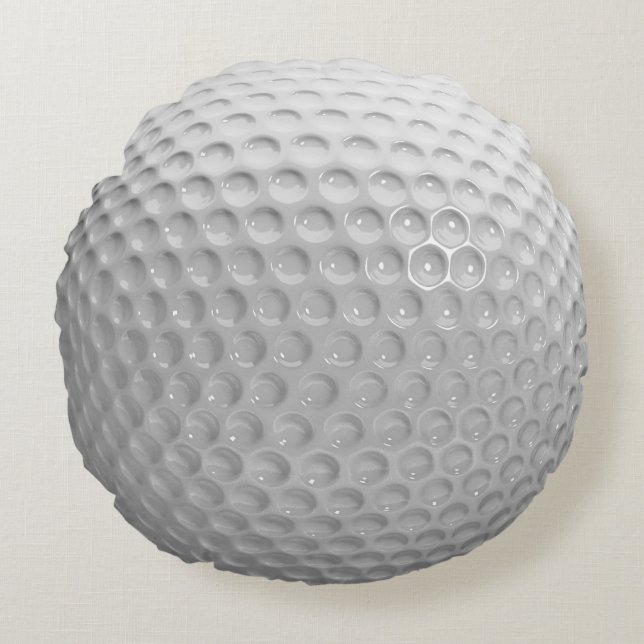 Cool Stijlvol Golf Sport Ball Textielpatroon Rond Kussen (Voorkant)