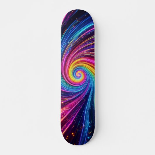 Cool Stijlvol Neon design Persoonlijk Skateboard (Voorkant)