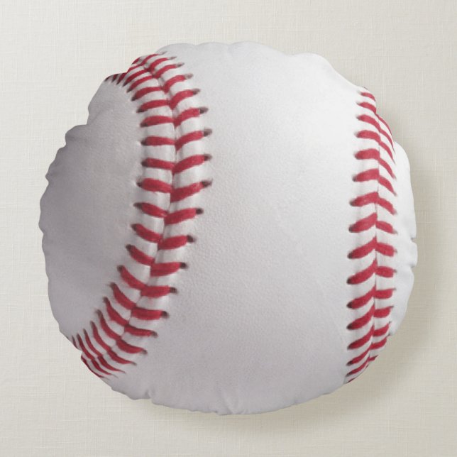 Cool Stijlvolle Baseball Sport Ball Textuur Patroo Rond Kussen (Voorkant)