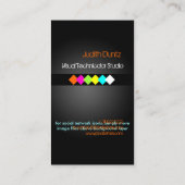 Cool / Stijlvolle fluorescerende diamanten Visitekaartje (Achterkant)