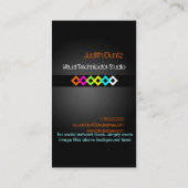 Cool / Stijlvolle fluorescerende diamanten Visitekaartje (Achterkant)