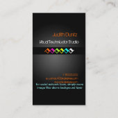 Cool / Stijlvolle fluorescerende diamantvormen Visitekaartje (Achterkant)