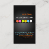 Cool / Stijlvolle fluorescerende stippen Visitekaartje (Achterkant)