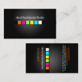 Cool / Stijlvolle fluorescerende vierkanten Visitekaartje (Voorkant / Achterkant)