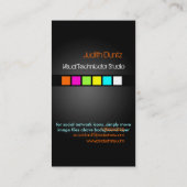 Cool / Stijlvolle fluorescerende vierkanten Visitekaartje (Achterkant)