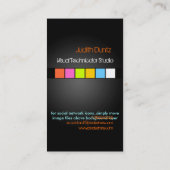 Cool / Stijlvolle fluorescerende vierkanten Visitekaartje (Achterkant)