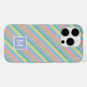 Cool Stijlvolle kleurrijke diagonaal gestreept mon Case-Mate iPhone Case (Achterkant (horizontaal))