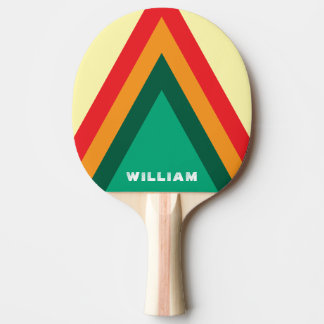 Cool Stijlvolle Retro Stripes Gepersonaliseerde Pi Tafeltennisbatje