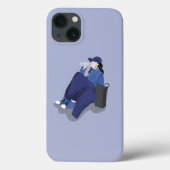 Cool Stijlvolle Tomboy Girl Illustratie Case-Mate iPhone Case (Achterkant)