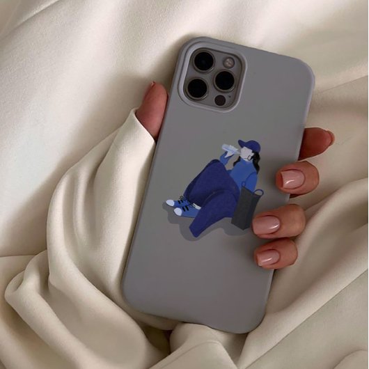 Cool Stijlvolle Tomboy Girl Illustratie Case-Mate iPhone Case