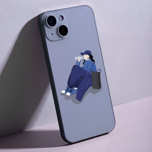 Cool Stijlvolle Tomboy Girl Illustratie Case-Mate iPhone Case