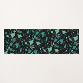 Cool Stingrays Blue Black Aquatic Pattern Yogamat (Voorkant (horizontaal))