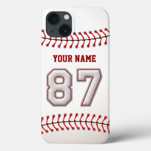 Cool Stitched Baseball Number 87 Case-Mate iPhone Case
