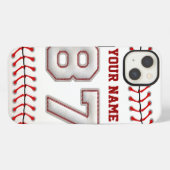 Cool Stitched Baseball Number 87 iPhone Hoesje (Achterkant horizontaal)