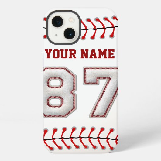 Cool Stitched Baseball Number 87 iPhone Hoesje (Achterkant)