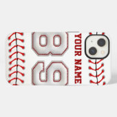 Cool Stitched Baseball Number 89 iPhone Hoesje (Achterkant horizontaal)