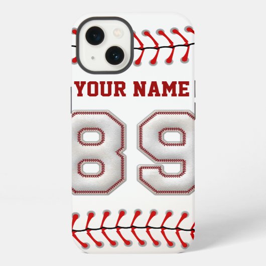 Cool Stitched Baseball Number 89 iPhone Hoesje (Achterkant)