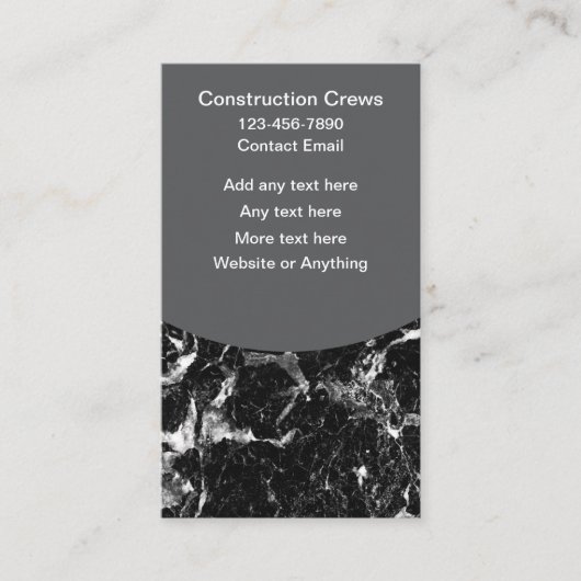 Cool Stone Look Vertical Business Cards Visitekaartje (Voorkant)