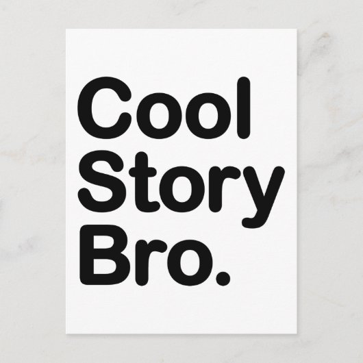Cool Story Bro Briefkaart (Voorkant)