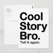 Cool Story Bro. Briefkaart (Voorkant / Achterkant)