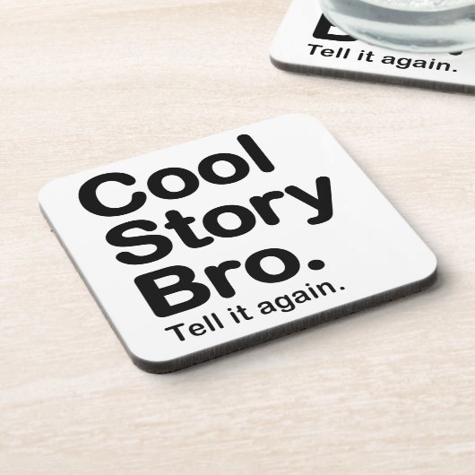 Cool Story Bro. Onderzetter van kurk (Linkerzijde)