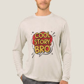Cool Story Bro Retro Comic Style Typography Design Tri-Blend Shirt (Voorkant volledig)