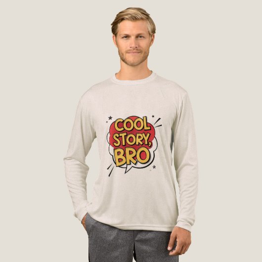 Cool Story Bro Retro Comic Style Typography Design Tri-Blend Shirt (Voorkant)