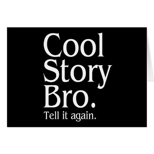 Cool Story Bro. Zeg het nog eens. 1 (Voorkant Horizontaal)