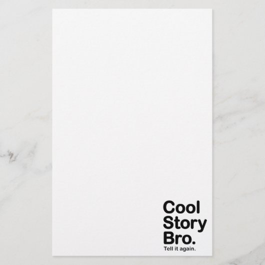 Cool Story Bro. Zeg het opnieuw Briefpapier (Voorkant)