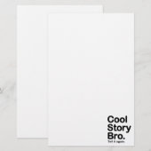 Cool Story Bro. Zeg het opnieuw Briefpapier (Voorkant / Achterkant)