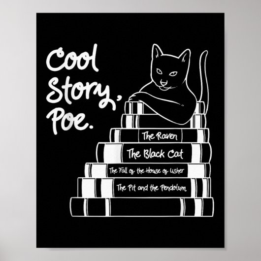 Cool Story Poe Black Cat Edgar Allan Poe Poster (Voorkant)