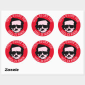 Cool Story Poe. Ronde Sticker (Vel)