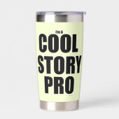 Cool Story Pro Grappige Auteur Slogan Geïsoleerde Drinkbeker (Links)
