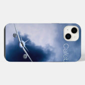 Cool straalvliegtuig vliegend in de lucht Piloot S iPhone Hoesje (Achterkant horizontaal)