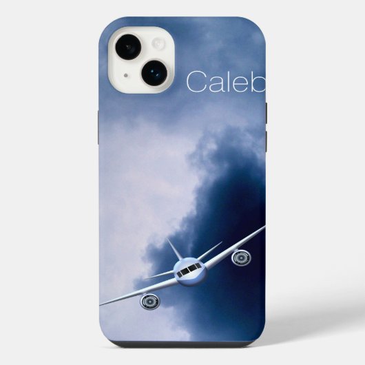 Cool straalvliegtuig vliegend in de lucht Piloot S iPhone Hoesje (Achterkant)