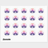 Cool strand surfen liefhebbers ronde sticker (Vel)