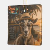 Cool strandgeit met cocktail keramisch ornament (Links)