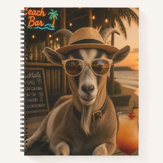 Cool strandgeit met cocktail notitieboek (Voorkant)