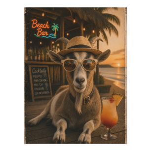 Cool strandgeit met cocktail perfect poster