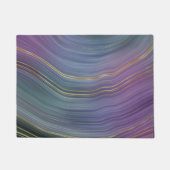 Cool Strata | Prachtige blauwe Paarse en goudhoude Deurmat (Voorkant)