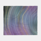 Cool Strata | Prachtige blauwe Paarse en goudhoude Fleece Deken (Voorkant (Horizontaal))