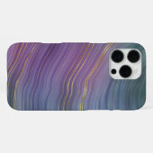 Cool Strata | Prachtige blauwe Paarse en goudhoude iPhone Hoesje (Achterkant horizontaal)