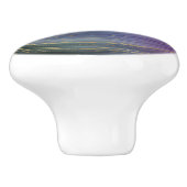 Cool Strata | Prachtige blauwe Paarse en goudhoude Keramische Knop (Zijkant)