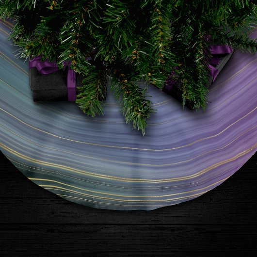 Cool Strata | Prachtige blauwe Paarse en goudhoude Kerstboom Rok