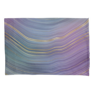 Cool Strata Prachtige blauwe Paarse en goudhoude Kussensloop