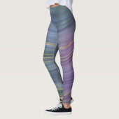 Cool Strata | Prachtige blauwe Paarse en goudhoude Leggings (Links)