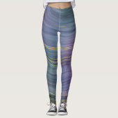 Cool Strata | Prachtige blauwe Paarse en goudhoude Leggings (Voorkant)