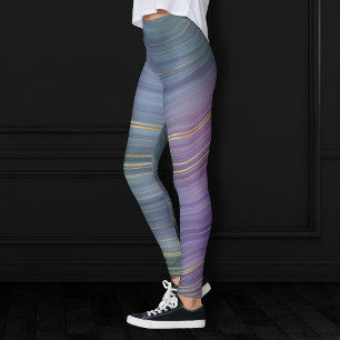 Cool Strata   Prachtige blauwe Paarse en goudhoude Leggings