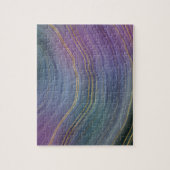 Cool Strata | Prachtige blauwe Paarse en goudhoude Legpuzzel (Verticaal)