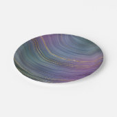 Cool Strata | Prachtige blauwe Paarse en goudhoude Papieren Bordje (Gekanteld)